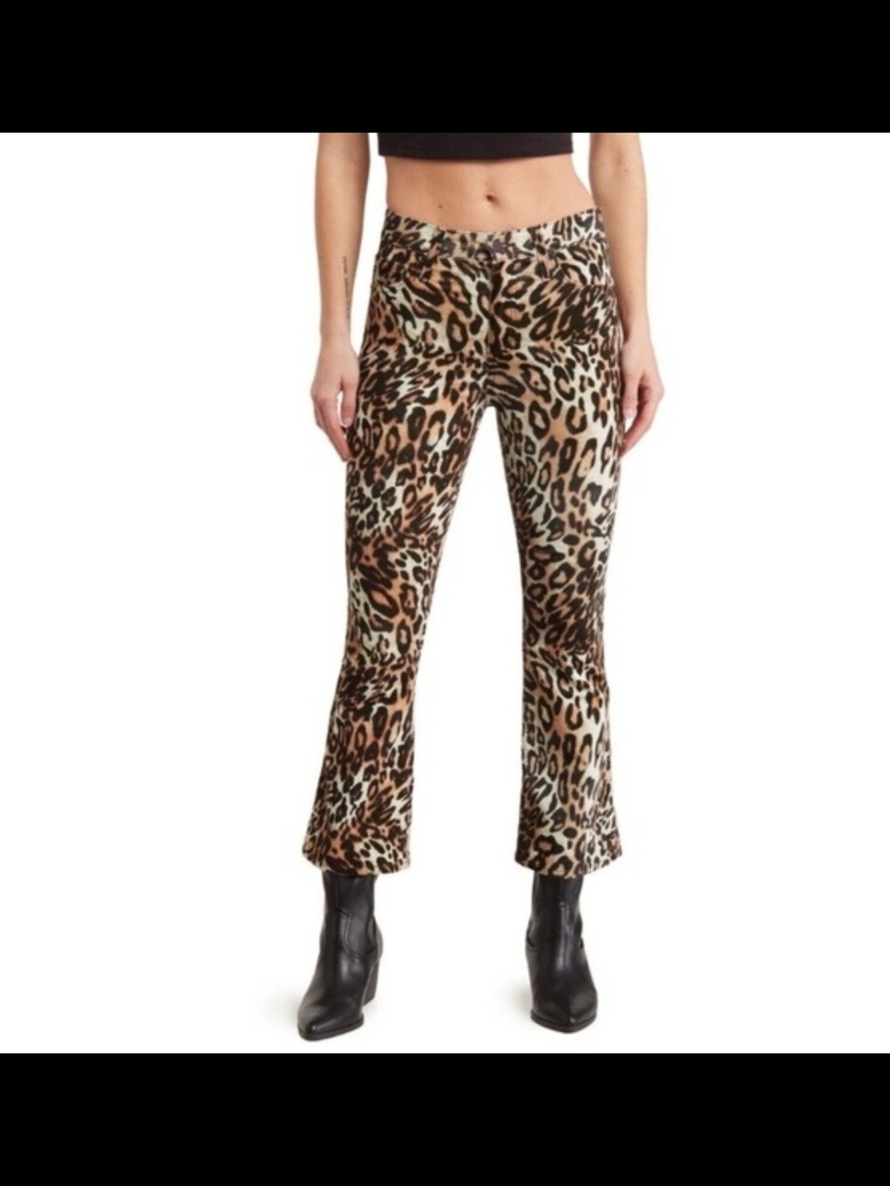 Adriano Goldschmied Leopard Print Kick-Flare Pants